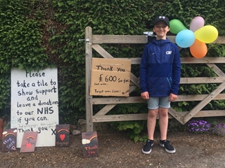 Rex Mavir in Year 8 Raises £650 for the NHS!